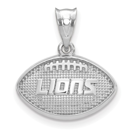 Sterling Silver Detroit Lions Football with Logo Pendant Sterling Silver Detroit Lions Football with Logo Pendant